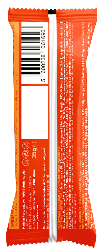 Fruit Bar Carrot - 35g (30 units)