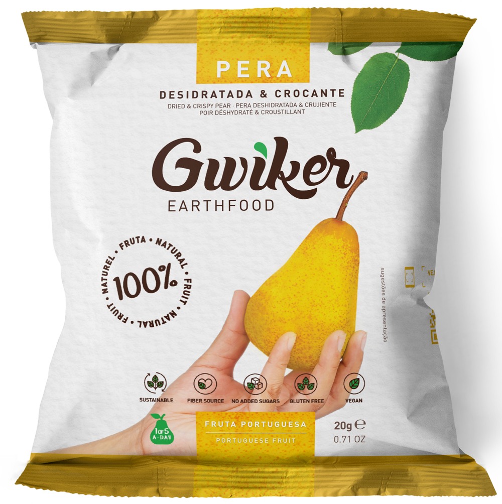 Pera Rocha Desidratada - 18 x 20g – Gwiker Earthfood
