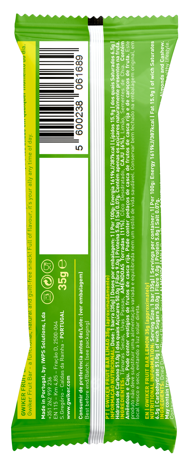 Fruit Bar Lemon - 35g (30 units)