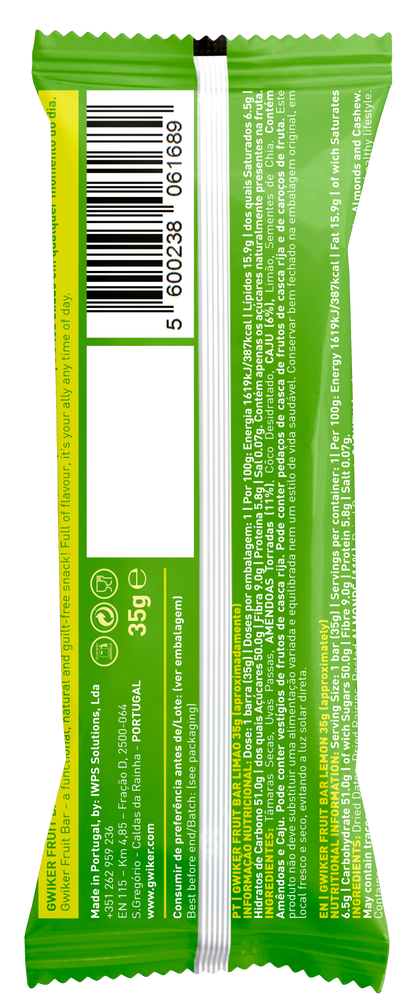 Fruit Bar Lemon - 35g (30 units)