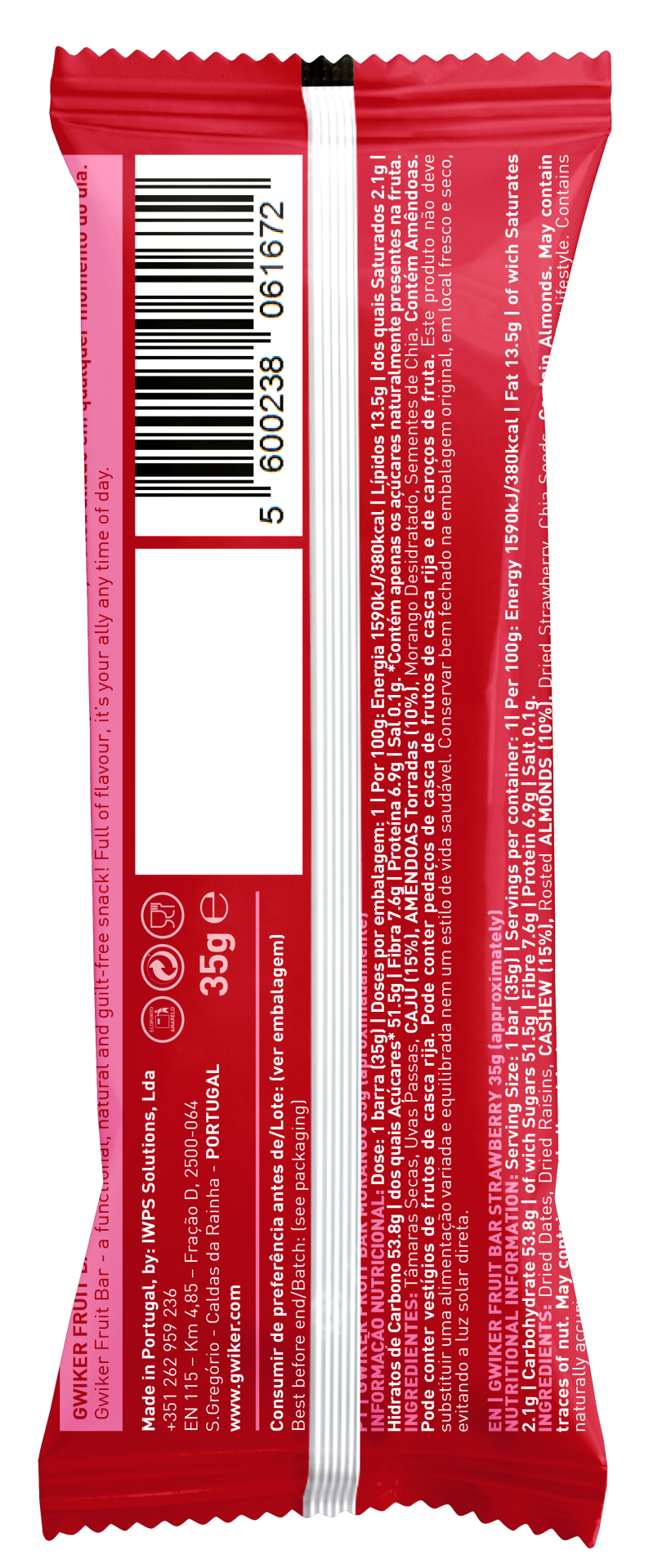 Fruit Bar Strawberry - 35g (30 units)