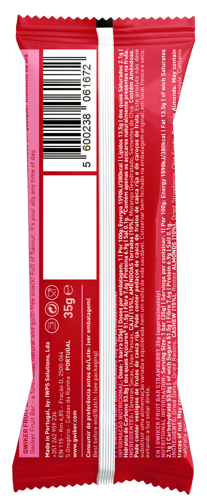 Fruit Bar Strawberry - 35g (30 units)