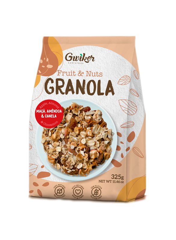 Granola de Maçã, Amêndoa & Canela