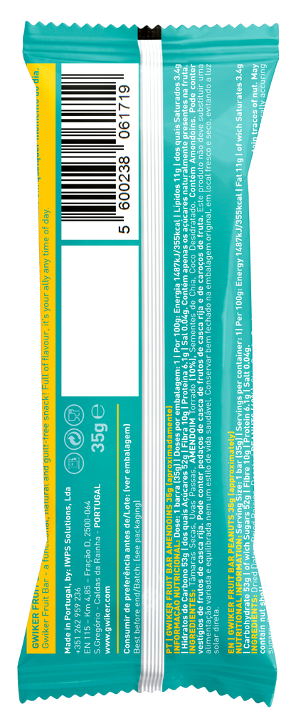 Fruit Bar Peanuts - 35g (30 units)